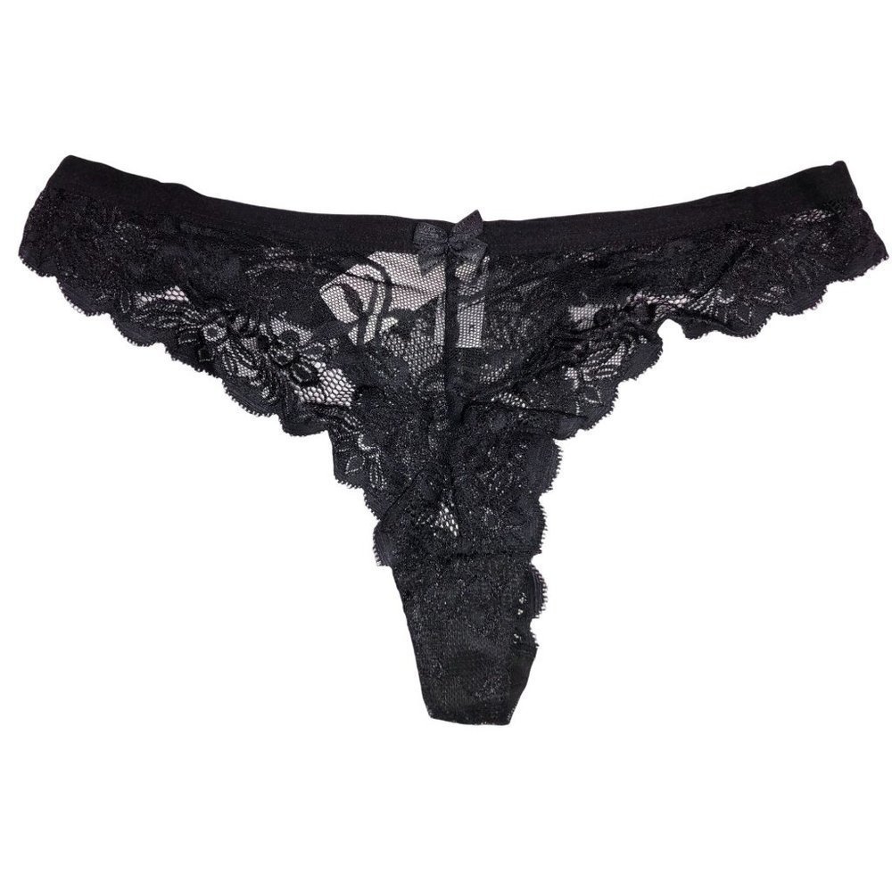 Hers by Herman Size 38C XL Bras & Panties Padded Rhinestones Lace  2 piece Set - Picture 4 of 7